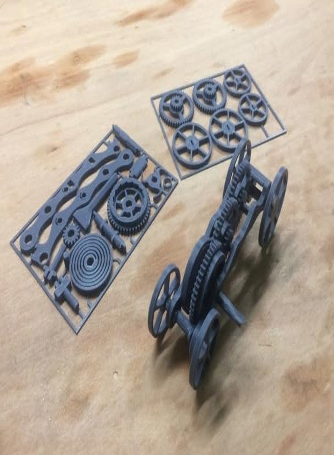 CERO 3D Printed DIY Wind-Up Car Gift Card - Buildable, Fully Functional Model (Black PLA Plastic), Assemble and Clean Before Use. - Image 2